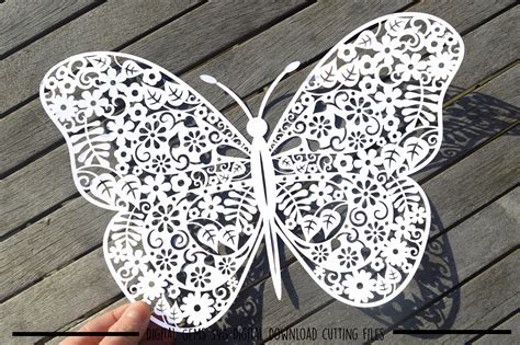 Butterfly Paper Cut Svg Dxf Eps Files 62716 Svgs