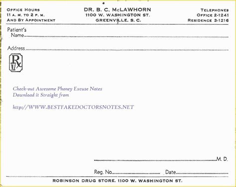 Free Fake Doctors Note Template Download Of Download Fake Doctor S Note