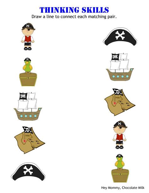 10 Best Pirate Worksheets Images On Pinterest Preschool