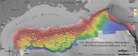 Gulf Of Mexico Bathymetric Map Middle East Map