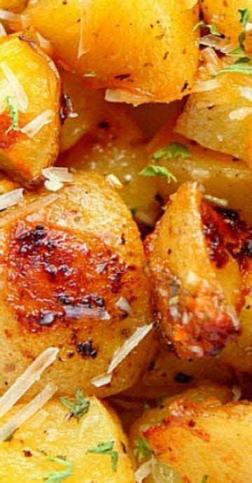 Brown sugar garlic pork with carrots & potatoes. Garlic Ranch Roasted Potatoes (With images) | Pork ...