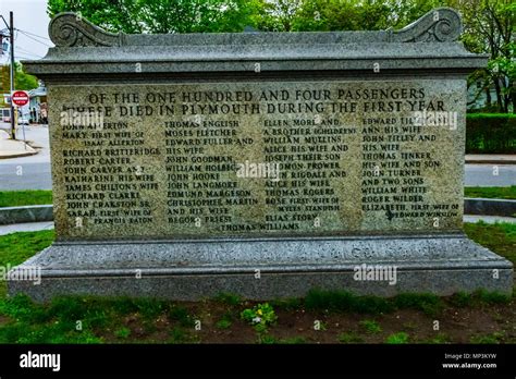 The first final resting place of the pilgrims that parished in the