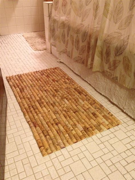 Recycled Wine Cork Bathmat Cork Bath Mats Bamboo Bath Mats Upcycled