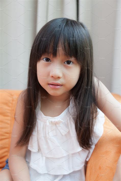 Girl With Long Black Hair Featuring Sofa Asia And Thai People