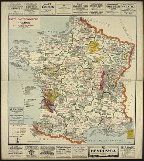 Free Gorgeous Vintage Maps Of France Picture Box Blue France Map