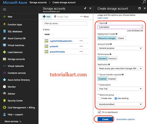 Introduction To Microsoft Azure Storage Azure Storage Account