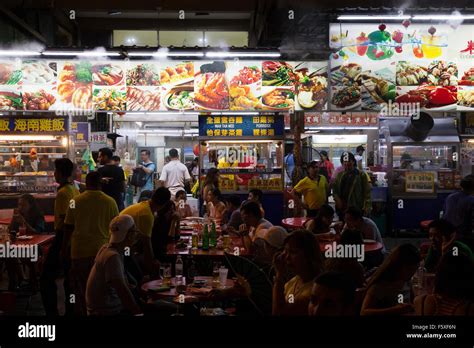 Outdoor Food Stalls And Restaurants On Jalan Aloor In Kuala Lumpur