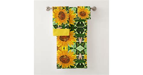 View our range of luxury bathroom towel sets online. Sunflower Bathroom Towel Set | Zazzle.com