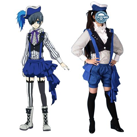 Black Butler Ciel Phantomhive 2 Anime Cosplay Costumes Outfit Black