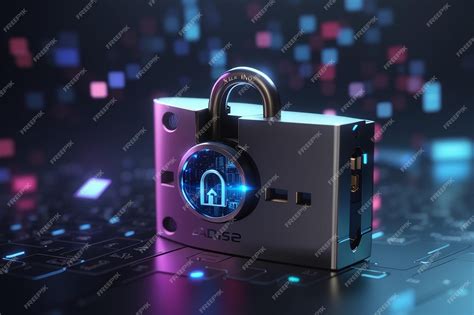 Premium Ai Image Padlock With Keyhole Icon In Personal Data Security