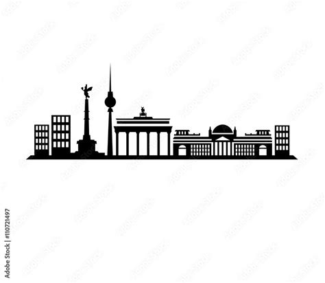 Berlin Skyline Silhouette Stock Vector Adobe Stock