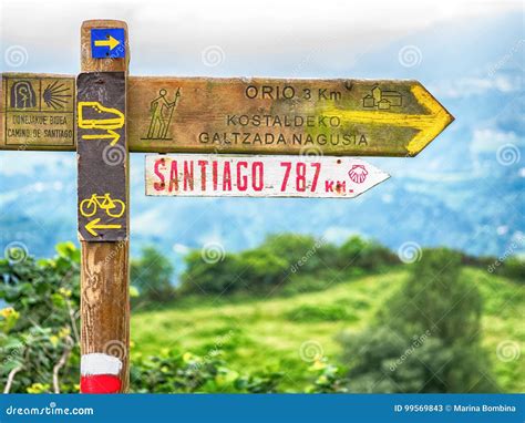 Signs On Camino De Santiago Stock Image Image Of Jacques Catholic