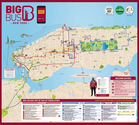 Hop On Hop Off Bus Nyc Map World Map