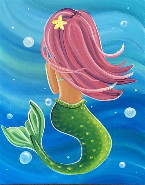 Mermaid In 2023 Mermaid Painting Diy Canvas Art Painting Canvas Art