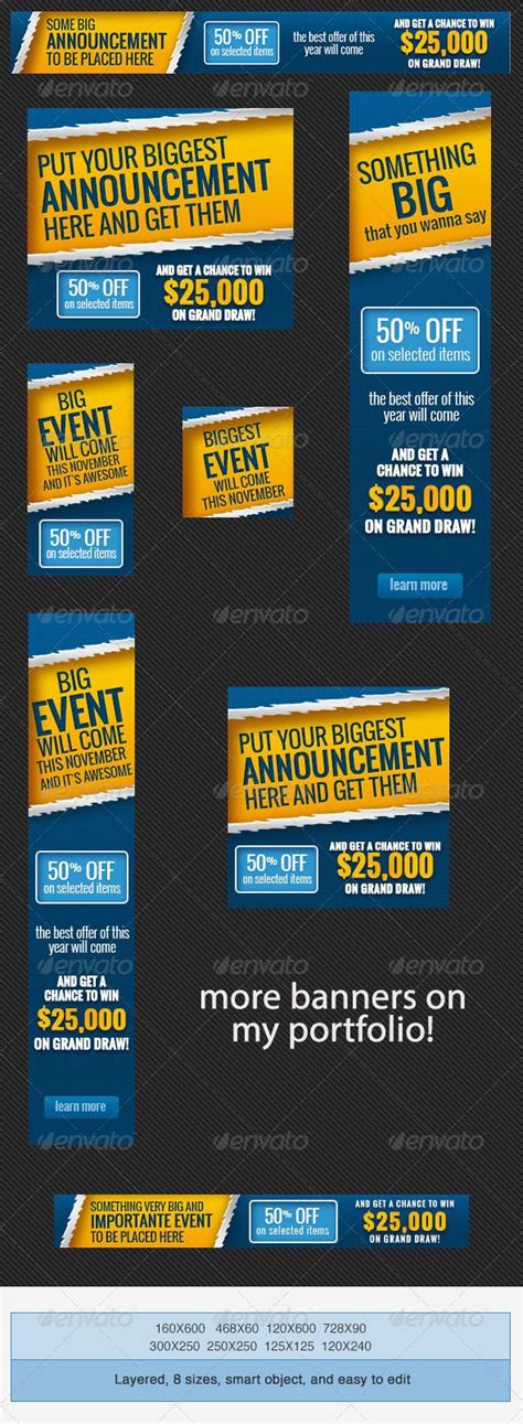 Big Event Banner Ads Psd Template Banner Ads Event Banner Banner Ad