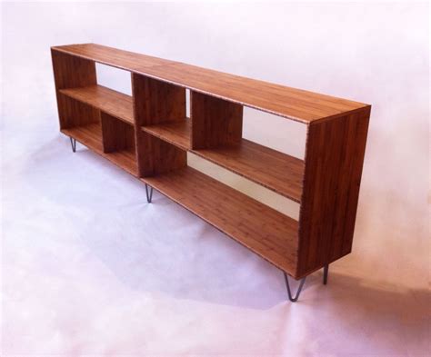 If you prefer a different approach, settle on a sectional. Mid Century Modern Bookcase - Media Console - Record Shelf ...