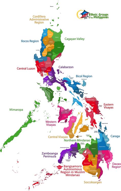 Political Map Ethnic Groups Of The Philippines