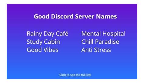 150 Good, Cool, and Aesthetic Discord Server Names - Followchain