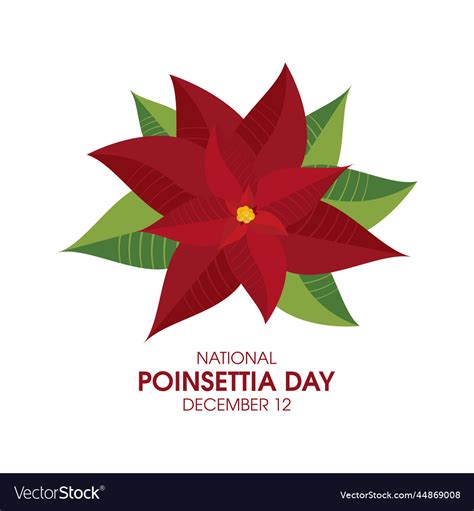 National Poinsettia Day Poster Royalty Free Vector Image