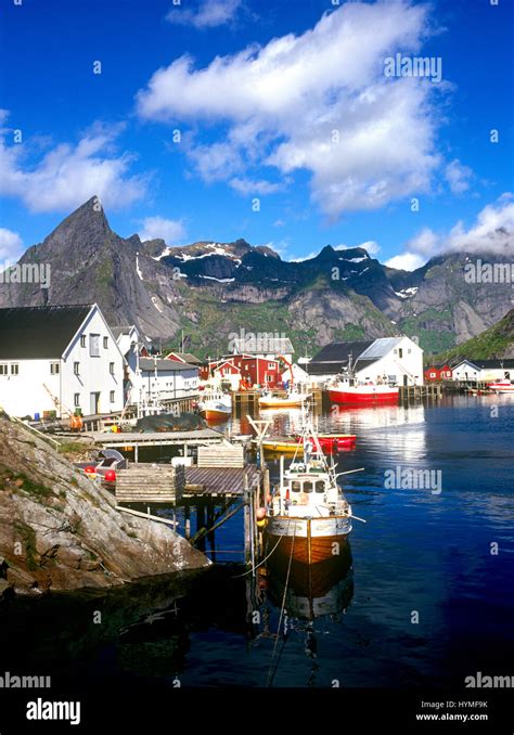Reine Village Hamnoy Moskenes Lofoten Islands Norway Stock Photo