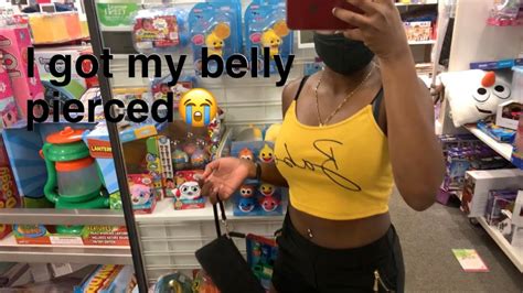 I Got My Belly Pierced😭 Youtube