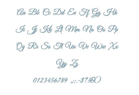 Elegant Script Embroidery Font Formats Bx Which Converts To Etsy