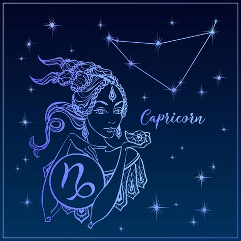 Zodiac Sign Capricorn A Beautiful Girl The Constellation Of Capricorn