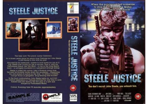 Steele Justice 1987 On Entertainment In Video United Kingdom Betamax Vhs Videotape
