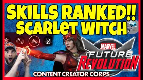 Best Skills Here See How They Rank Up Scarlet Witch Marvel Future Revolution Youtube