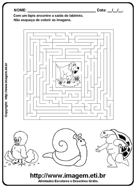 Labirinto De Cachorro Para Imprimir Atividade Pedagógica De