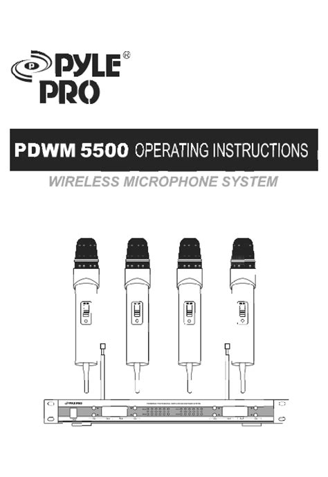 Pyle Pro Pdwm 5500 Operating Instructions Manual Pdf Download Manualslib