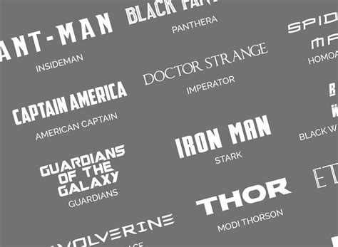 Download Now Free Marvel Fonts