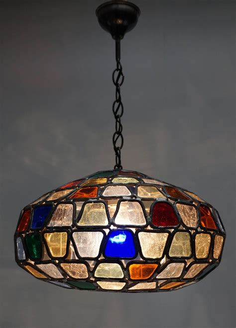 Stained Glass Pendant Light At 1stdibs