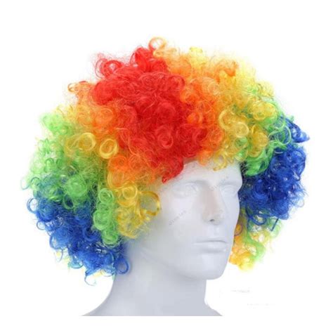 Rainbow Clown Afro Wig