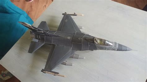 F 16 Paper Model Plane Aircraft Youtube