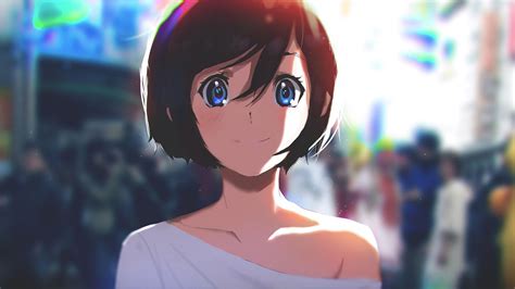 Beautiful And Cute Anime Girl Blue Eyes Original