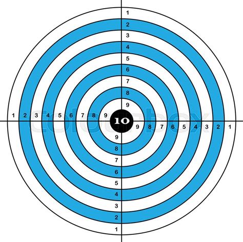 Target Shooting Vector Target In Stock Vector Colourbox