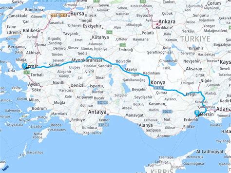 İzmir Mersin Deniz Yolu Harita İzmir Mersin Deniz Yolu Yol Haritası