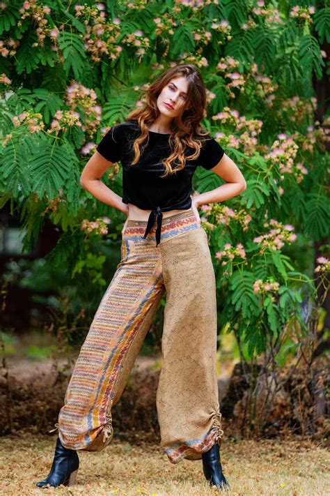 palazzo wide leg high waist boho chic silk pants in crayola matisse med indie ella lifestyle