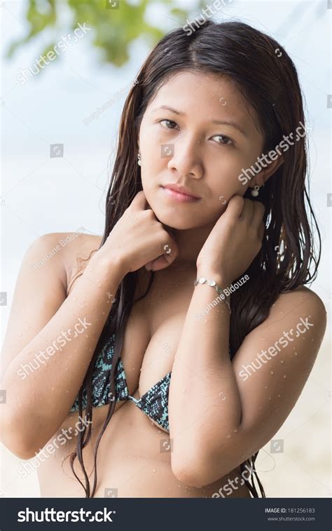 Attractive Busty Filipina Woman Serious Thoughtful Foto Stok 181256183 Shutterstock