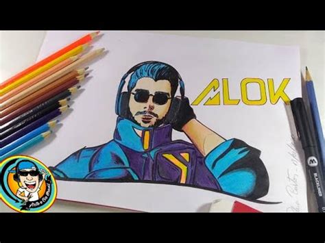 Suscribete y sorprende a tus amigos con dibujos increíbles. Dj Alok Free Fire Speed Drawing - Como Desenhar Bem