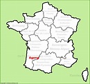 Agen location on the France map - Ontheworldmap.com