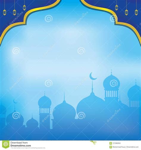 Illustration About Blue Islamic Backgound Blue Islamic Wallpaper With