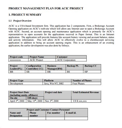 Free Configuration Management Plan Template Printable Templates