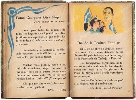 Libros Peronistas Evita de Graciela Albornoz de Videla Páginas 64 y 65
