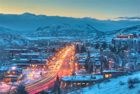 Downtown Steamboat Springs Co At Dusk In Late February 2013 You Can