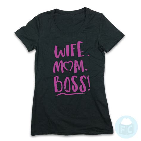 Wife Mom Boss Mothers Day Apparel Fluffy Crate Fluffycrate