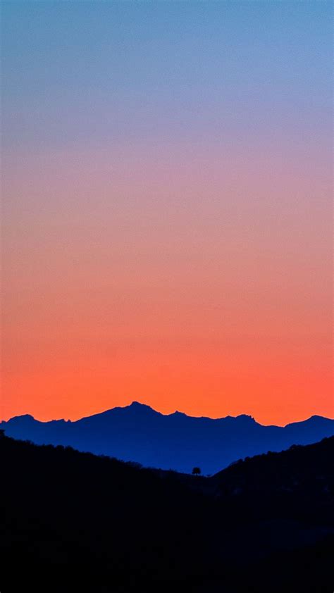 Amazing Sunset Sky Mountains Nature Iphone Wallpaper