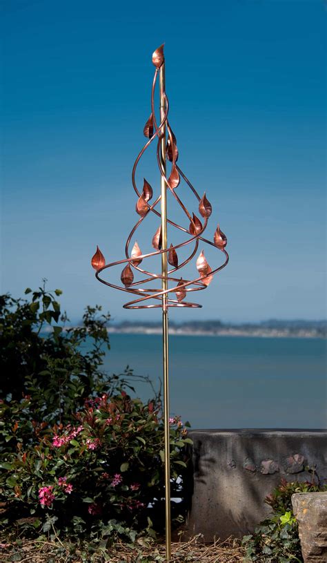 Helix Wind Sculpture On Brass Pole Heitzman Studios