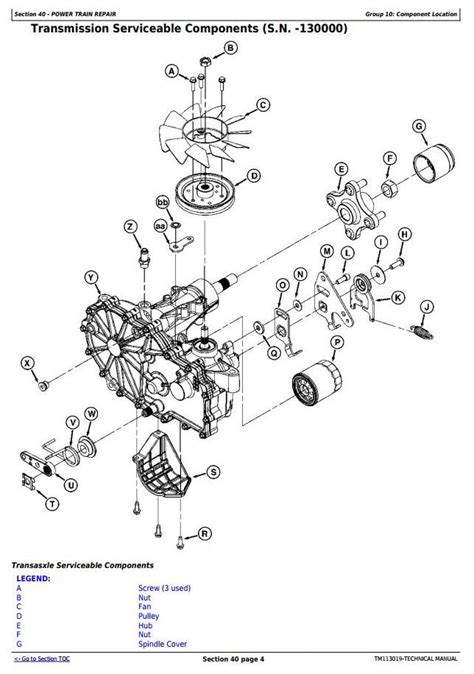 Tm113019 John Deere Z425 Z435 Z445 Z465 Eztrak Residential Mower